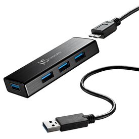 j5create JUH340 USB 3.0 4-Port Mini Hub Fast-Charging