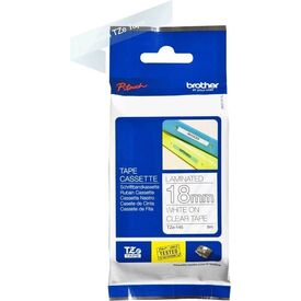 Brother TZe145 Standard adhesive white on clear | TZE145