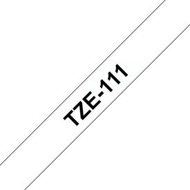Brother TZe-111 Black on Clear Laminated Label Tape 6mm x 8m