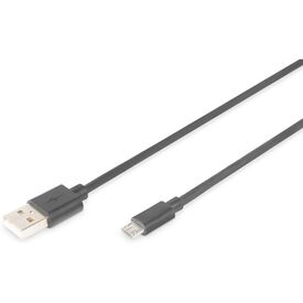 DIGITUS AK-300110-018-S USB 2.0 USB-A to Micro-B Cable 1.8m Black
