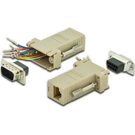 DIGITUS AK-610517-000-I RS-232 DB9 Male to RJ45 Female Adapter Beige