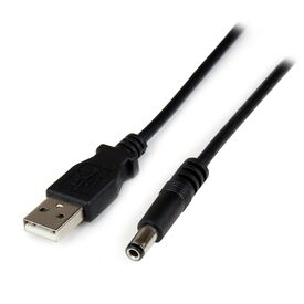 StarTech.com USB to Barrel Power Cable 1m Black