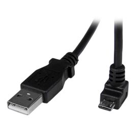 StarTech.com 2m Micro USB Cable, Down Angle, Black