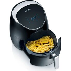SEVERIN Air Fryer FR 2445 - Metallic Silver Black (FR 2445)
