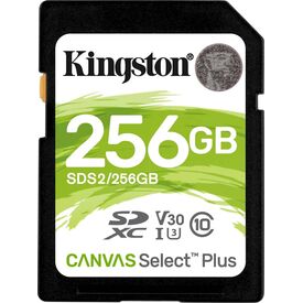 Kingston Canvas Select Plus 256GB SDXC UHS-I U1 V10 Class 10 Memory Card