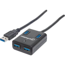 Manhattan Hub 4 x SuperSpeed USB 3.0 desktop 162296