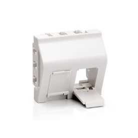 Equip 761312 French Modular Faceplate 2-Port White RAL 9010