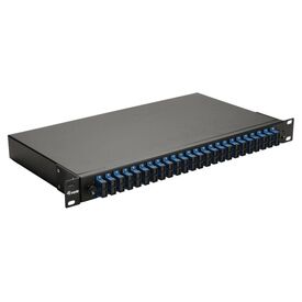 Equip 24-Port Fiber Optic Splice Box, SC Duplex, OS2, 1U, Equipped, Black (337310)