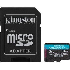 Kingston Canvas Go! Plus Gen4 64GB microSDXC with SD Adapter
