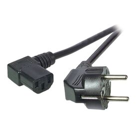 EFB EK535.5 Power Cable Schuko 90° to Angled C13 5 m Black
