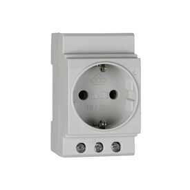 EFB EK633.1 Schuko Socket Outlet for DIN Rail 16 A Grey