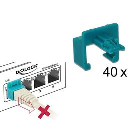 Delock 86446 RJ45 Secure Clip 40 Pieces Set with Tool
