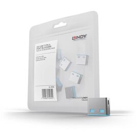 Lindy 40462 USB-A Port Blocker Pack Blue 10 Locks