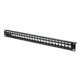 DIGITUS DN-91411 24-Port Shielded Keystone Panel Black