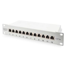 DIGITUS DN-91612S-EA-G Cat 6A 12-Port 10" Panel Grey
