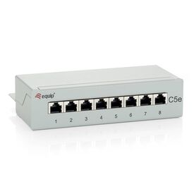 equip 227308 8-Port Cat.5e Desktop Patch Panel Grey
