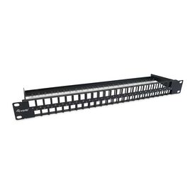 equip 769258 48-Port Keystone Patch Panel 19in 1U Black