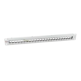 equip 767124 24-Port Keystone Shielded Panel Grey