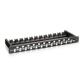 equip 769225 24-Port Keystone Unshielded Panel Black
