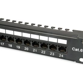 Equip 135425 Black 24-Port Cat.6 Unshielded Patch Panel