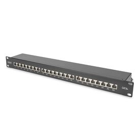 DIGITUS DN-91624S-EA-B Cat 6A 24-Port 1U Patch Panel Black