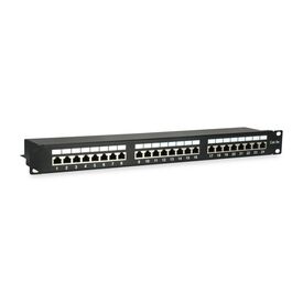 equip 327425 Cat 5e Shielded 24-Port 1U Patch Panel Black