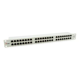 equip 326349 Cat 6 Shielded 48-Port 1U Patch Panel Grey