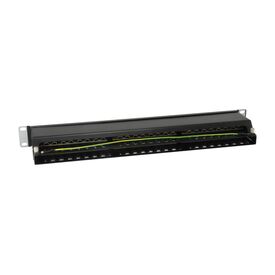 equip 326449 Cat 6 Shielded 48-Port 1U Patch Panel Black