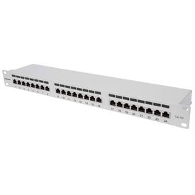 Intellinet 720854 Cat6a FTP 24-Port 1U Patch Panel Grey