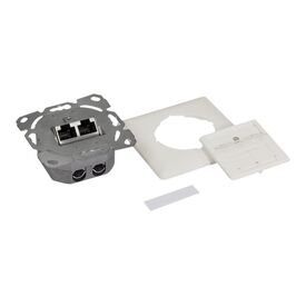 LogiLink NP0128 Cat.6A Wall Outlet 2x RJ45 Shielded White