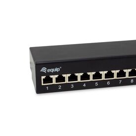 equip 326622 12-Port Cat.6A Desktop Patch Panel Black