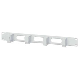 Intellinet 711043 19" 1U Cable Panel 4 Short Rings Grey