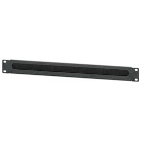 Intellinet 19" 1U Cable Entry Brush Panel, Black