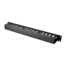 DIGITUS 19" 1U Cable Management Panel, Black