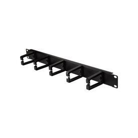 LogiLink OR104B 19" 1U Cable Management Panel Black