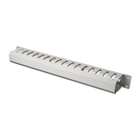 DIGITUS 19" 1U Cable Management Panel, 3 Openings, Grey