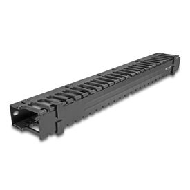 Delock 19" 1U Routing Panel, 3 Openings, Black