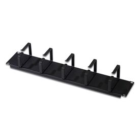 DIGITUS 2U Cable Management Panel 5 Rings Black