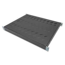 DIGITUS 1U 19in Variable-Rail Shelf, 600mm Racks, Black