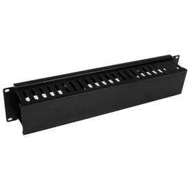 StarTech.com 2U Cable Management Duct with Cover, Black