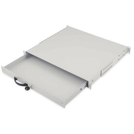 DIGITUS 1U 19in Lockable Rack Drawer, Grey