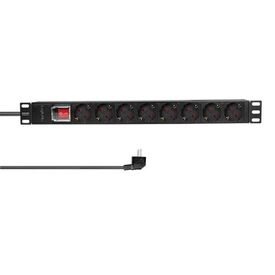 LogiLink 19" 1U Rack PDU 8x Schuko with Switch
