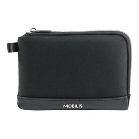 MOBILIS Pure 056008 Black Accessories Pouch with Silver Zip