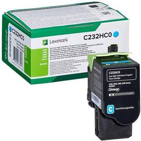Lexmark C232HC0 Original Cyan Return Program Toner Cartridge
