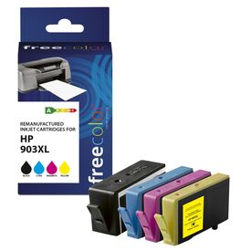 Freecolor K10635F7 HP 903XL black cyan magenta yellow ink set