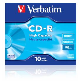 Verbatim CD-R High Capacity 800 MB 40x, 10 Jewel Case