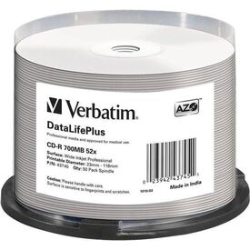 Verbatim DataLifePlus White Printable CD-R 50 Disc Spindle