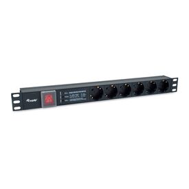Equip 333317 19" PDU 6x Schuko, Surge + Filter
