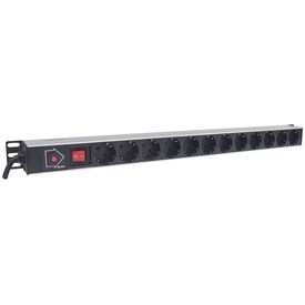 Intellinet 714044 Vertical 0U PDU 12x Schuko