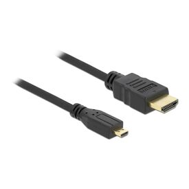 Delock HDMI-A to Micro HDMI-D Cable 1 m, HEC